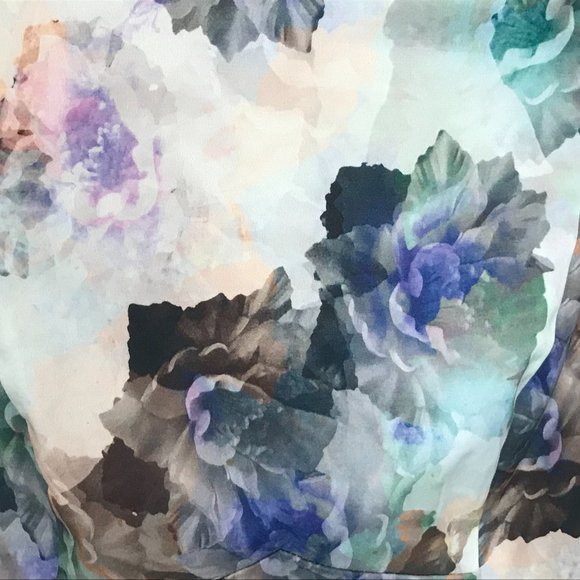 Women Size 2 Rebecca Taylor Enchanted Gardens Drop-Waist Floral-Print Mini Dress - Picture 7 of 8